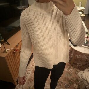 BDG Mock Neck Light Pink Knit Sweater
